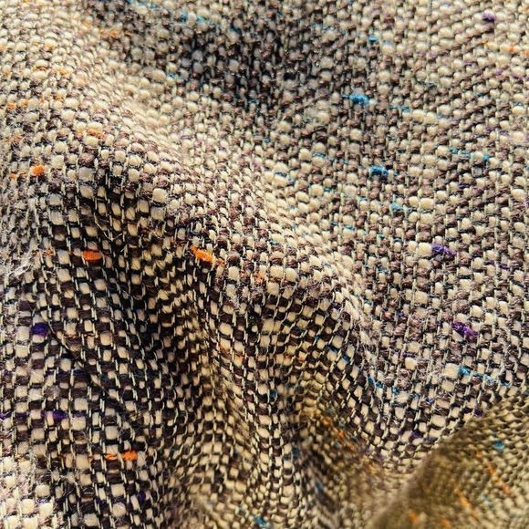 Oscar de la Renta Skirt Estilo Side Zip Gold Multicolor Fleck Tweed Lined SZ 8 - Picture 5 of 13